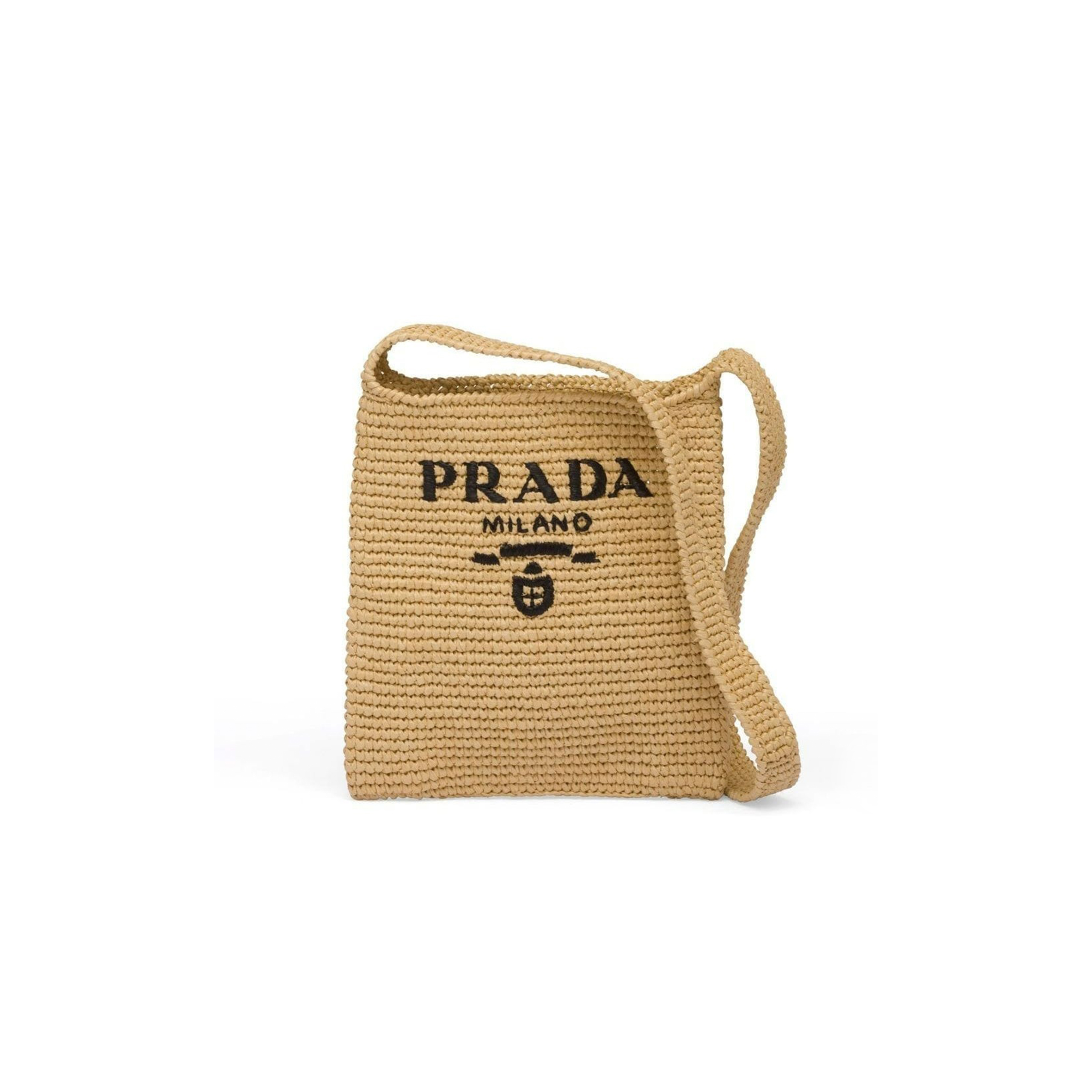 Pra*a raffia woven tote bag 1bg184 (29*25cm)
